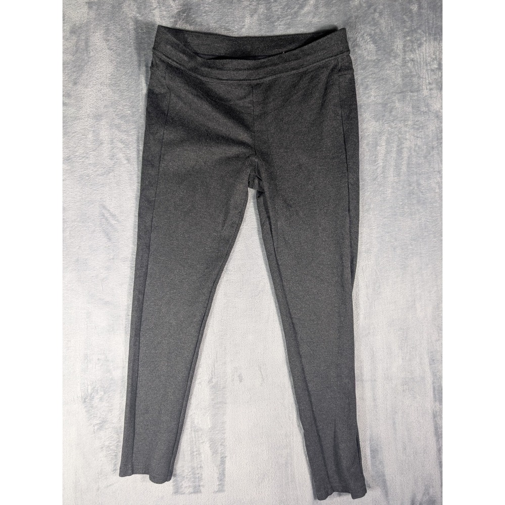 Calvin Klein Performance Womens Heather Gray Stretch Leggings Pockets Medium